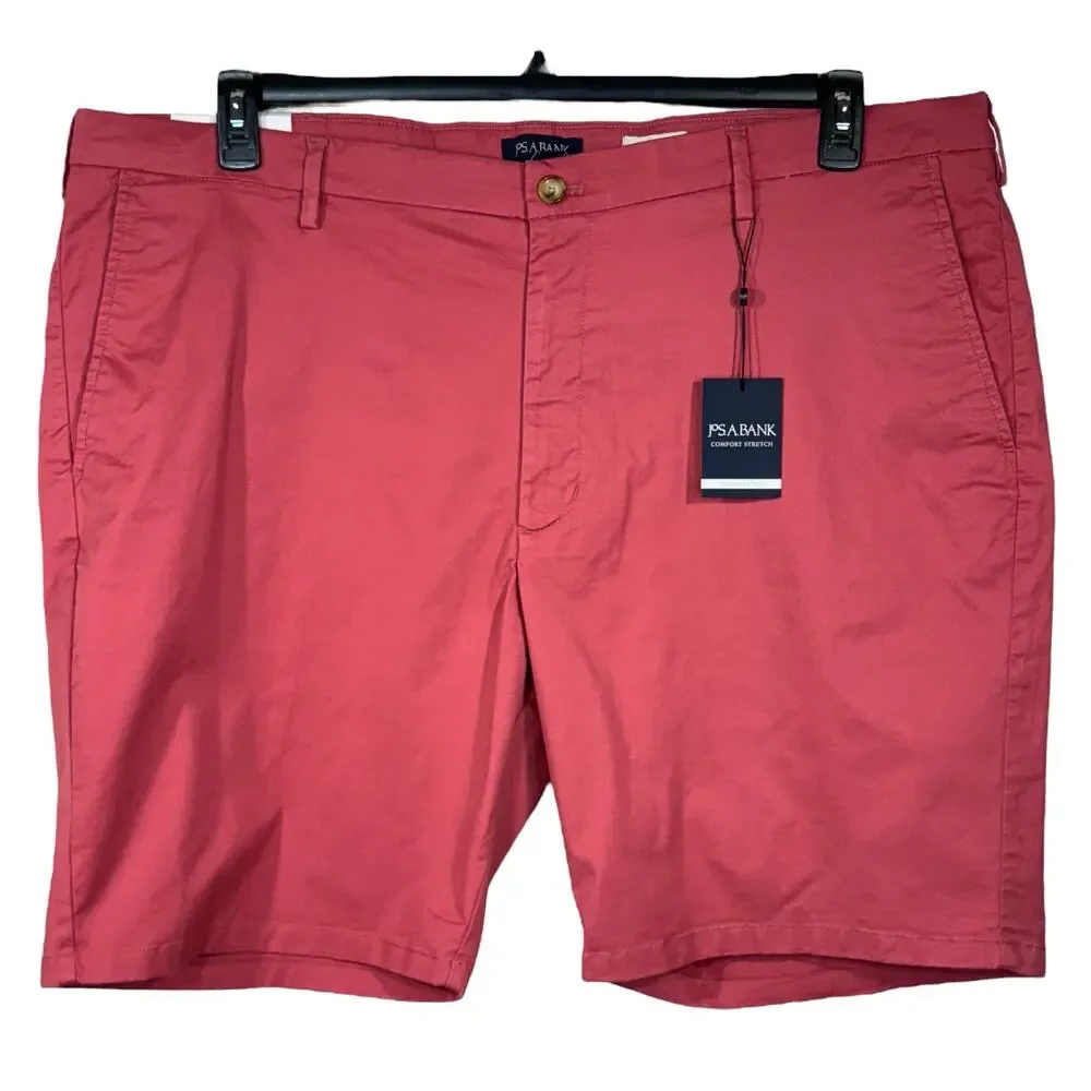 Jos. A. Bank Mens SZ 44R Twill Shorts Tailored Fit Flat Front Stretch Pockets